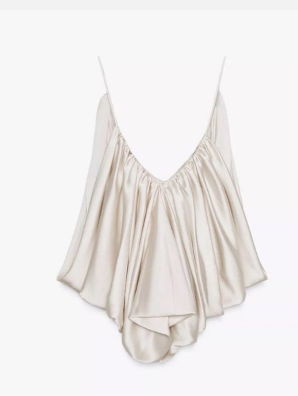 ZARA DRAPED SATIN EFFECT TOP SIZE M - Picture 15 of 16